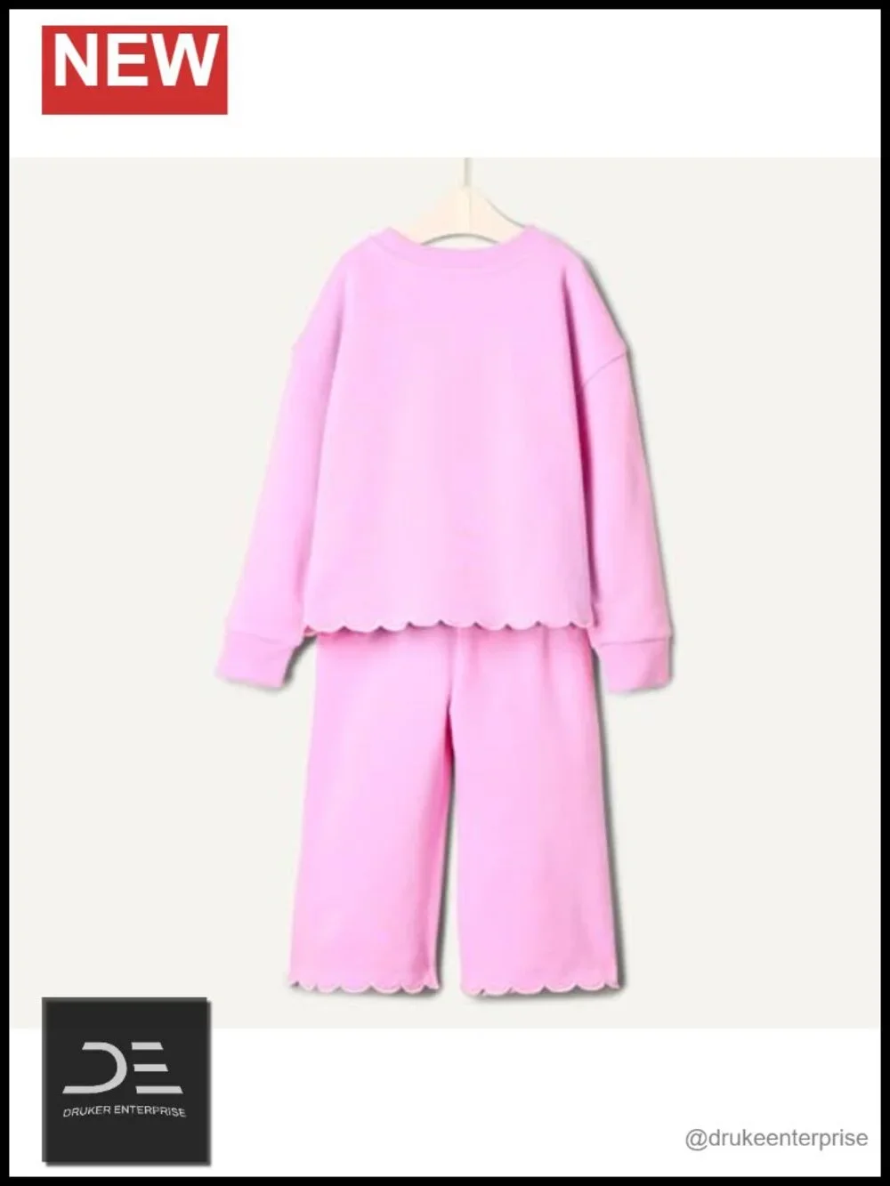 Toddler Girls French Terry Sweatshirt & Pants Set, 2-Piece Loungewear